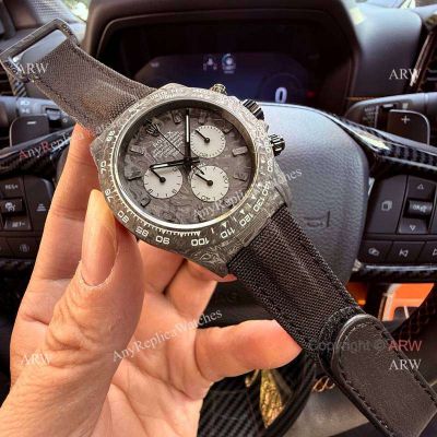 TW Factory Rolex Daytona 40*12.4mm Shanghai 4130 Movement Black Face/Fabric Band Watch